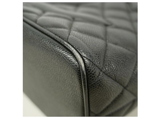 Borsa Tote Chanel in pelle di vitello martellata nera Nero - vista 6