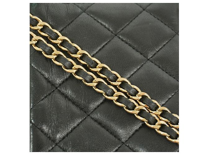Borsa Vanity Chanel in pelle d'agnello nera Nero - vista 8