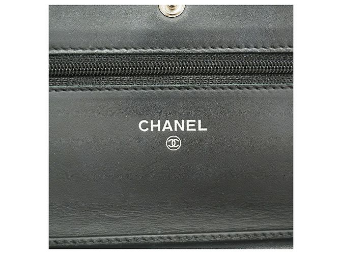 Portafoglio a spalla con catena Chanel in vitello martellato marrone - vista 5