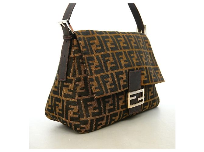 Borsa a secchiello Fendi Zucca Mamma Marrone - vista 2