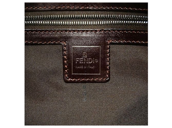 Borsa a secchiello Fendi Zucca Mamma Marrone - vista 5