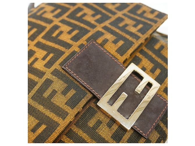 Borsa a secchiello Fendi Zucca Mamma Marrone - vista 9