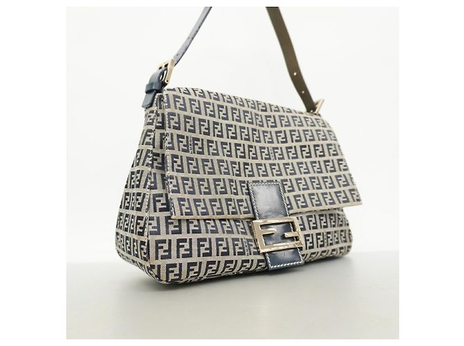 Borsa a secchiello Fendi Zucchino Mamma Marrone Blu navy - vista 2