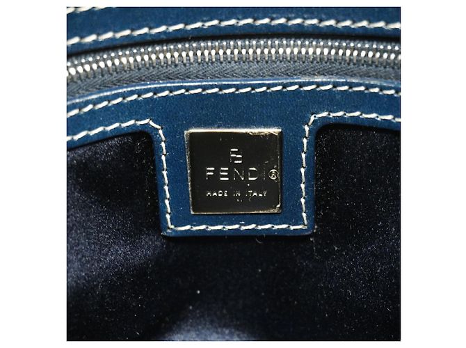 Borsa a secchiello Fendi Zucchino Mamma Marrone Blu navy - vista 5