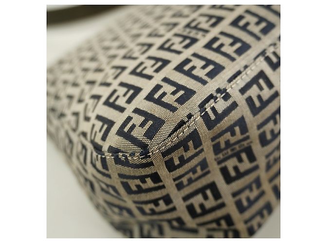 Borsa a secchiello Fendi Zucchino Mamma Marrone Blu navy - vista 8