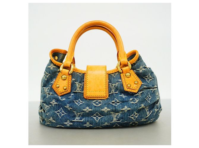 Borsa a mano Louis Vuitton Monogram Denim Pleaty Blu - vista 10