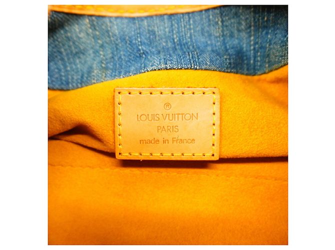 Borsa a mano Louis Vuitton Monogram Denim Pleaty Blu - vista 5