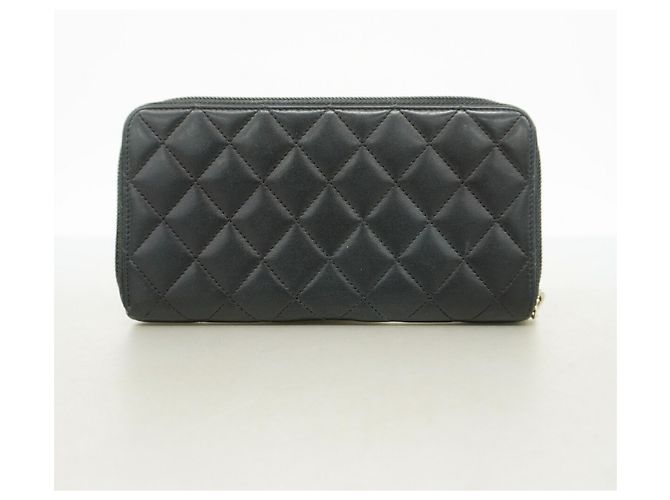 Cartera larga Chanel Cambon de piel de cordero Negro - vista 7