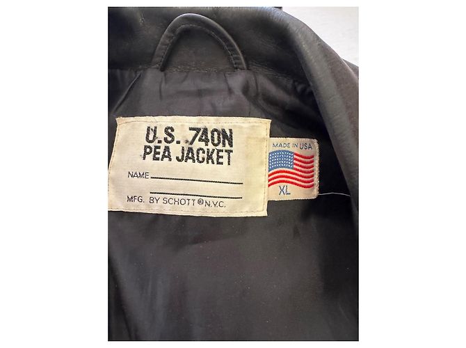 Autre Marque U.S. 740N Pea Jacket Schwarz - Ansicht 3