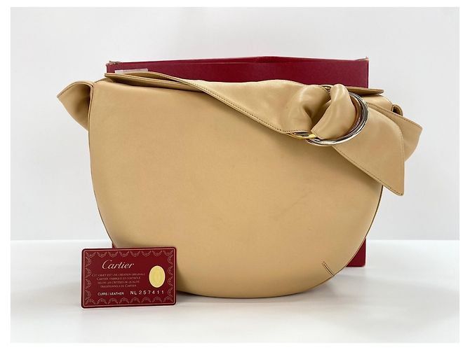 Borsa a tracolla Cartier Trinity in Beige - vista 13