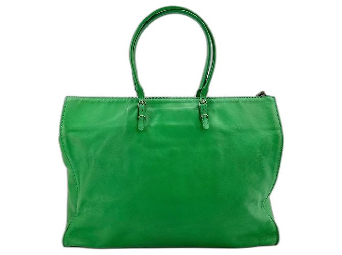 Borsa a tracolla Balenciaga Paper A4 Tote Verde - vista 3