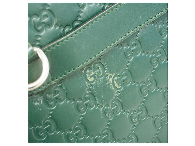 Borsa a tracolla Gucci in pelle verde - vista 10