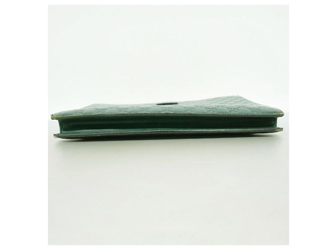 Borsa a tracolla Gucci in pelle verde - vista 3