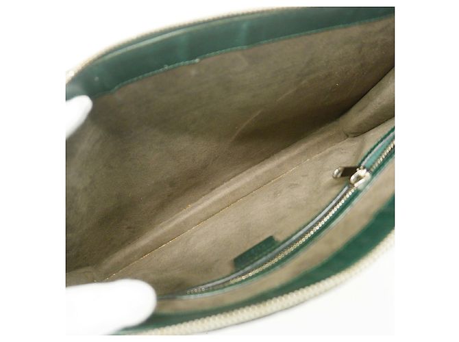 Borsa a tracolla Gucci in pelle verde - vista 4