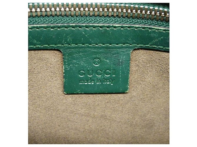 Borsa a tracolla Gucci in pelle verde - vista 5
