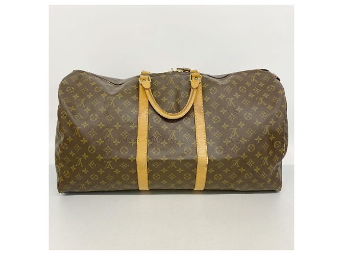 Borsa Louis Vuitton Boston Monogram Keepall 60 Marrone - vista 11