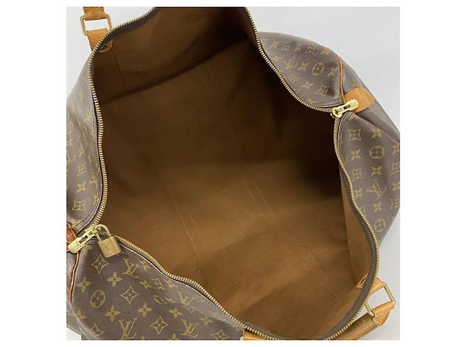 Borsa Louis Vuitton Boston Monogram Keepall 60 Marrone - vista 4