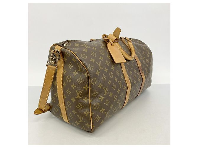 Louis Vuitton Boston Monogram Keepall Bandoulière 50 Marrone - vista 2