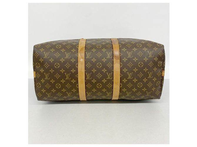 Louis Vuitton Boston Monogram Keepall Bandoulière 50 Marrone - vista 3