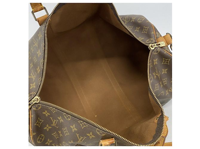 Louis Vuitton Boston Monogram Keepall Bandoulière 50 Marrone - vista 4