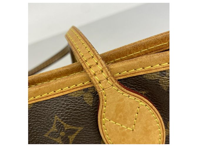 Borsa Tote Louis Vuitton Monogram Neverfull PM Marrone - vista 10