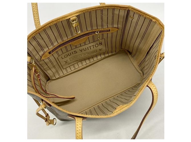 Borsa Tote Louis Vuitton Monogram Neverfull PM Marrone - vista 4