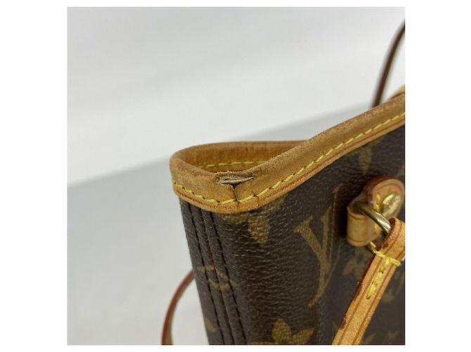 Borsa Tote Louis Vuitton Monogram Neverfull PM Marrone - vista 7