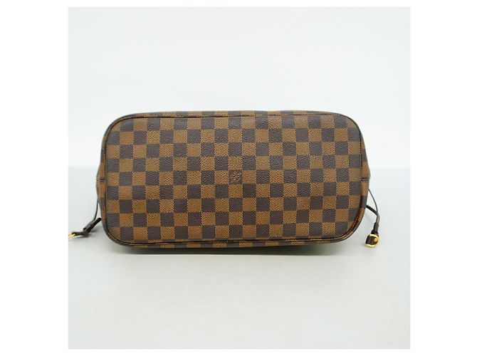 Borsa Tote Louis Vuitton Damier Neverfull MM Marrone - vista 3