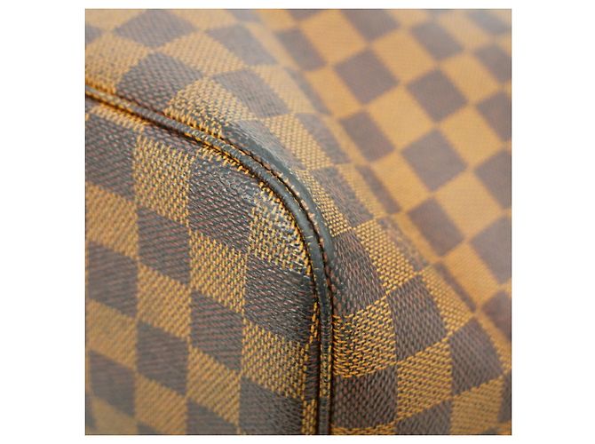 Borsa Tote Louis Vuitton Damier Neverfull MM Marrone - vista 9