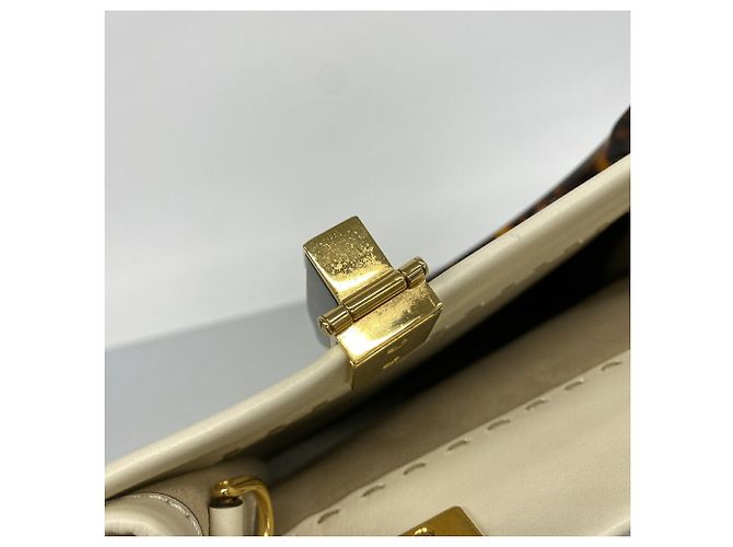 Fendi Sunshine Shopper Tote Bag Weiß Hellbraun - Ansicht 10