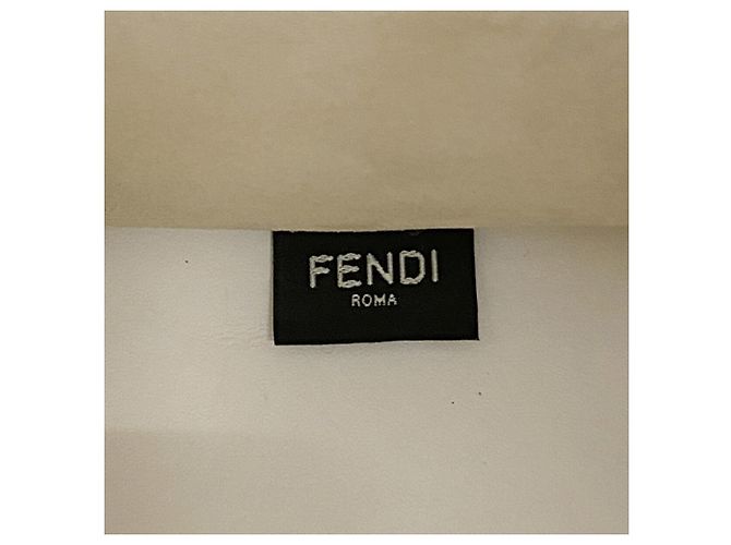 Fendi Sunshine Shopper Tote Bag Weiß Hellbraun - Ansicht 5