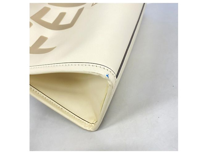 Fendi Sunshine Shopper Tote Bag Weiß Hellbraun - Ansicht 6