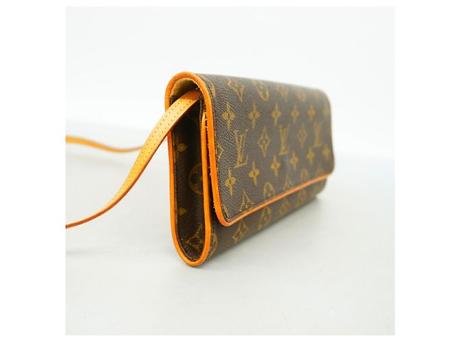 Borsa a tracolla Louis Vuitton Monogram Pochette Twin GM Marrone - vista 2