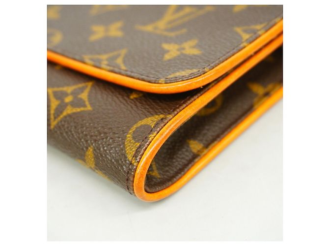 Borsa a tracolla Louis Vuitton Monogram Pochette Twin GM Marrone - vista 6