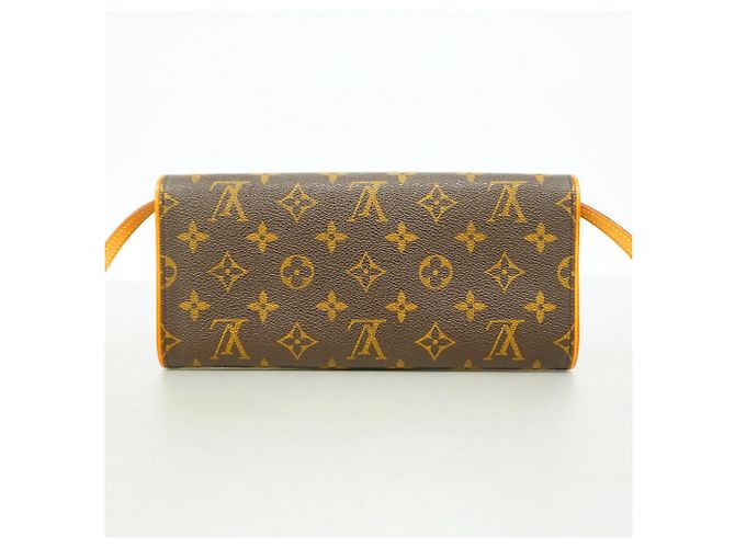 Borsa a tracolla Louis Vuitton Monogram Pochette Twin GM Marrone - vista 8