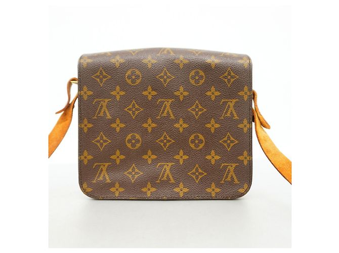 Borsa a tracolla Louis Vuitton Monogram Cartouchiere MM Marrone - vista 10