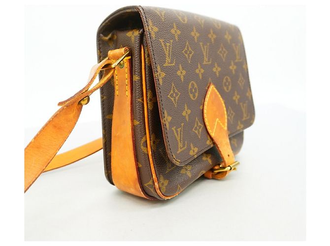 Borsa a tracolla Louis Vuitton Monogram Cartouchiere MM Marrone - vista 2
