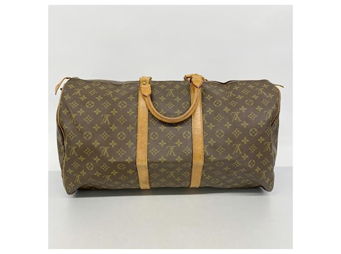 Louis Vuitton Boston Monogram Keepall 55 Marrone - vista 12