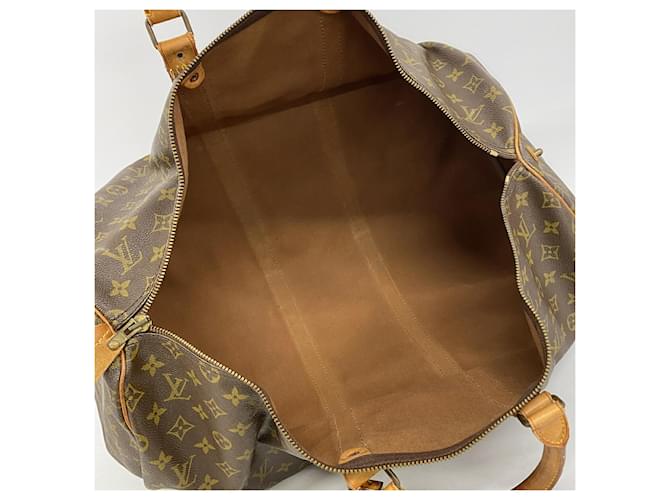 Louis Vuitton Boston Monogram Keepall 55 Marrone - vista 4