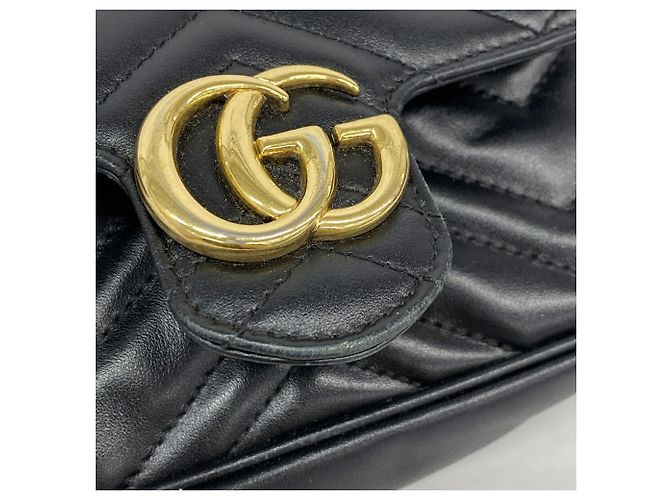 Borsa a tracolla Gucci GG Marmont Nero - vista 7