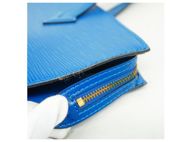 Borsa Louis Vuitton Epi Saint Jacques in Toledo Blue - vista 6