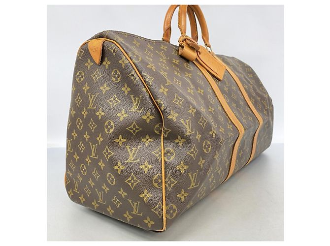 Keepall Borsa Boston Louis Vuitton Marrone - vista 2
