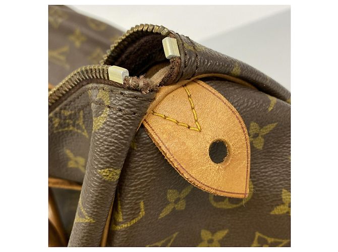 Borsa Louis Vuitton Monogram Speedy 35 M41107 Marrone - vista 10