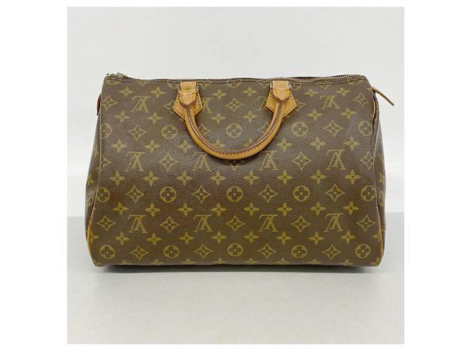 Borsa Louis Vuitton Monogram Speedy 35 M41107 Marrone - vista 12
