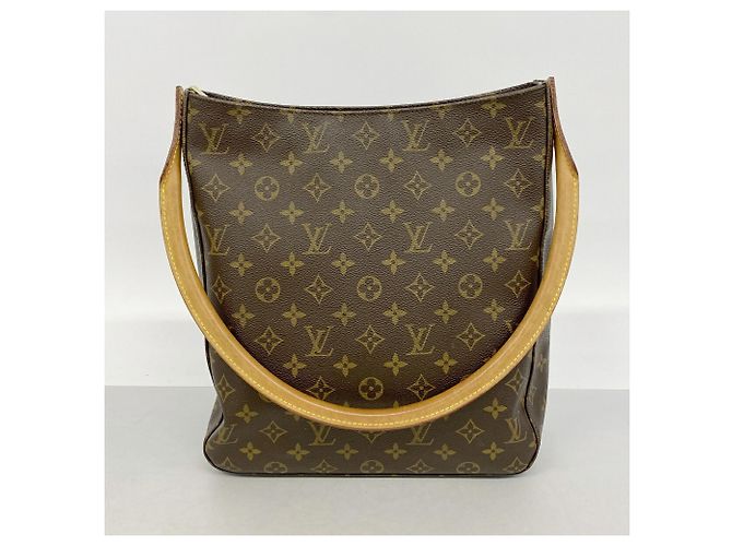 Borsa a tracolla Louis Vuitton Monogram Looping GM Marrone - vista 9