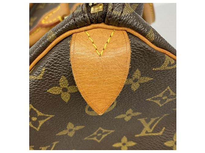Borsa Louis Vuitton Monogram Speedy 35 Marrone - vista 5