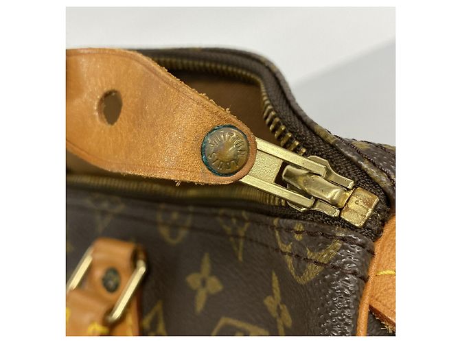 Borsa Louis Vuitton Monogram Speedy 35 Marrone - vista 9