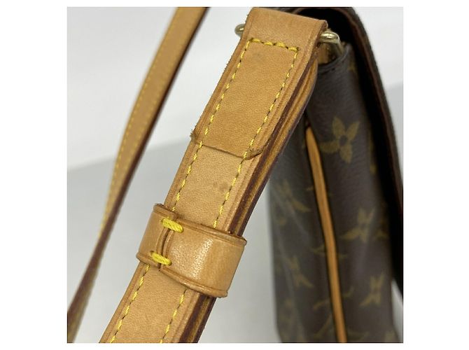 Borsa a tracolla Louis Vuitton Monogram Musette Salsa Marrone - vista 7