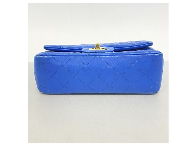 Borsa a spalla Mini Matelassé con catena Chanel Blu - vista 3