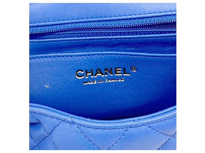 Borsa a spalla Mini Matelassé con catena Chanel Blu - vista 5
